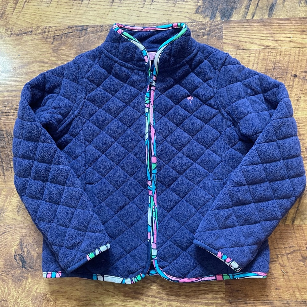 Quilted fleece girls jacket- size 8